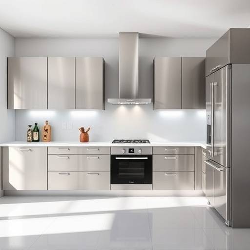 A stylish and functional modern kitchen with stainless steel appliances and sleek cabinetry.